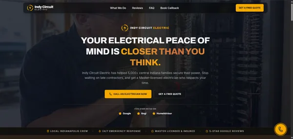 Indy Circuit Electric — Electrical contractor website demo